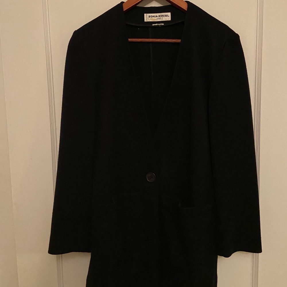 SONIA RYKIEL wool black blazer / jacket / cardigan